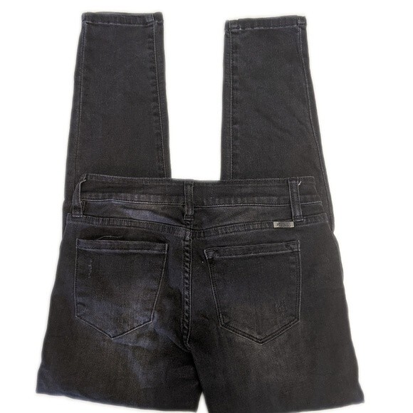 KanCan black denim distressed skinny jeans EUC 3/25 - Picture 3 of 7